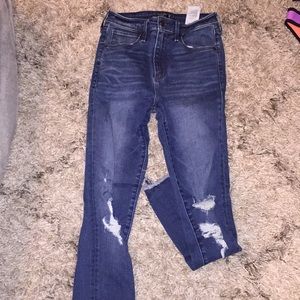 Abercrombie distressed high waisted jeans